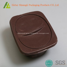 Disposable plastic food container with lid